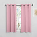 NICETOWN Bedroom Curtain Panels Blackout Draperies, Thermal Insulated Solid Grommet Blackout Curtains/Drapes (Crystal Pink, 1 Pair, 34 by…