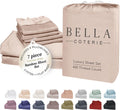 Bella Coterie 7 Piece Luxury Bamboo Viscose Split King Size Sheet Set | 2 Fitted Sheets for Adjustable Beds | 100% Organically Grown |…