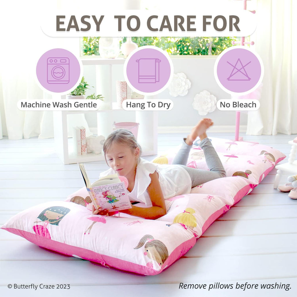 ButterflyCraze Butterfly Craze Floor Lounger Cover - Machine Washable Floor Mattress Cover - Versatile Seating & Sleeping Pad Alternative -…