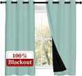 Nicetown 100% Blackout Curtains 54 inches Long, Double-Deck Completely Blackout Window Treatment Thermal Insulated Lined Drapes for Small W…