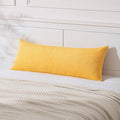 MIULEE Decorative Long Body Lumbar Throw Pillow Cover 14x36 Inch for Bed Couch Bedroom Bench, Soft Corduroy Rectangle Golden Yellow…