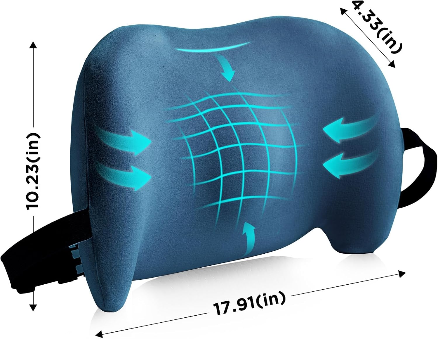 Bymecost Lumbar Support Pillow for Office Chair, Car Lumbar Pillow Lower Back, Memory Foam Back Cushion with Adjustable Straps, Ergonomic…