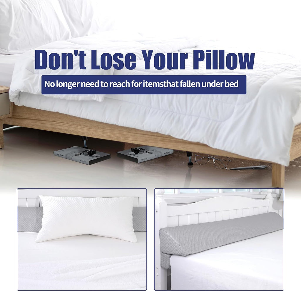HOMBYS Wedge Pillow Headboard for Bed Gap, Foldable Bed Wedge Gap Filler King Size, Matterss Gap Filler, Multi Functional Bed Crack Pillow…