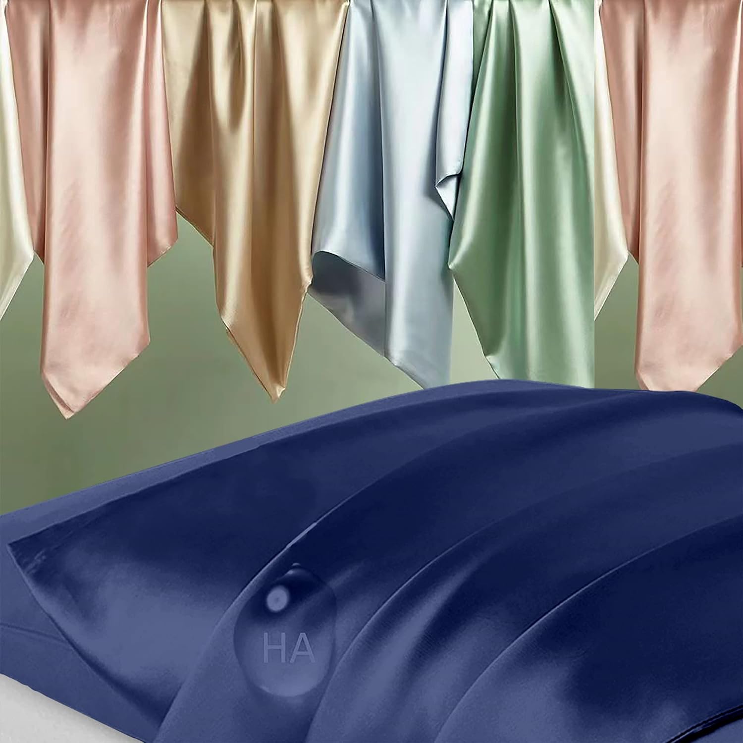 Home Silk Pillowcase for Hair and Skin, Mulberry Silk Pillow Cases Queen Size, Anti Acne Cooling Beauty Sleep Both Sides Natural Silk Satin…