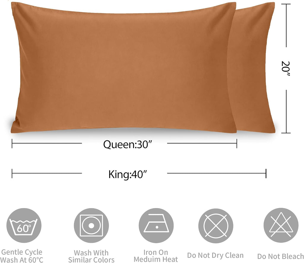 Simple&Opulence 100% Linen Pillowcases Basic Style Solid Color Set of 2, King Size Stone Washed Flax Pillow Cover Envelope Closure…
