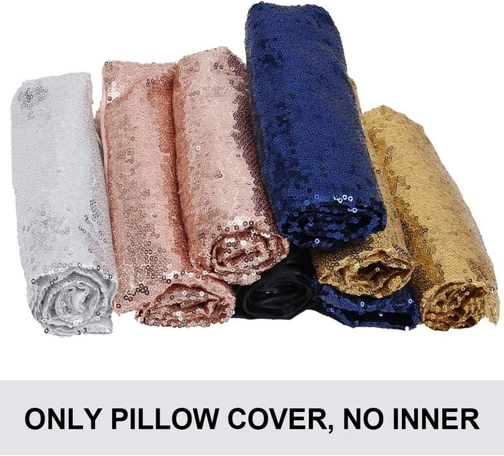 Poise3EHome 18x18 Sequin Pillow Covers, Iridescent Decorative Throw Pillow Covers for Couch, Living Room, Christmas, Set of 2…