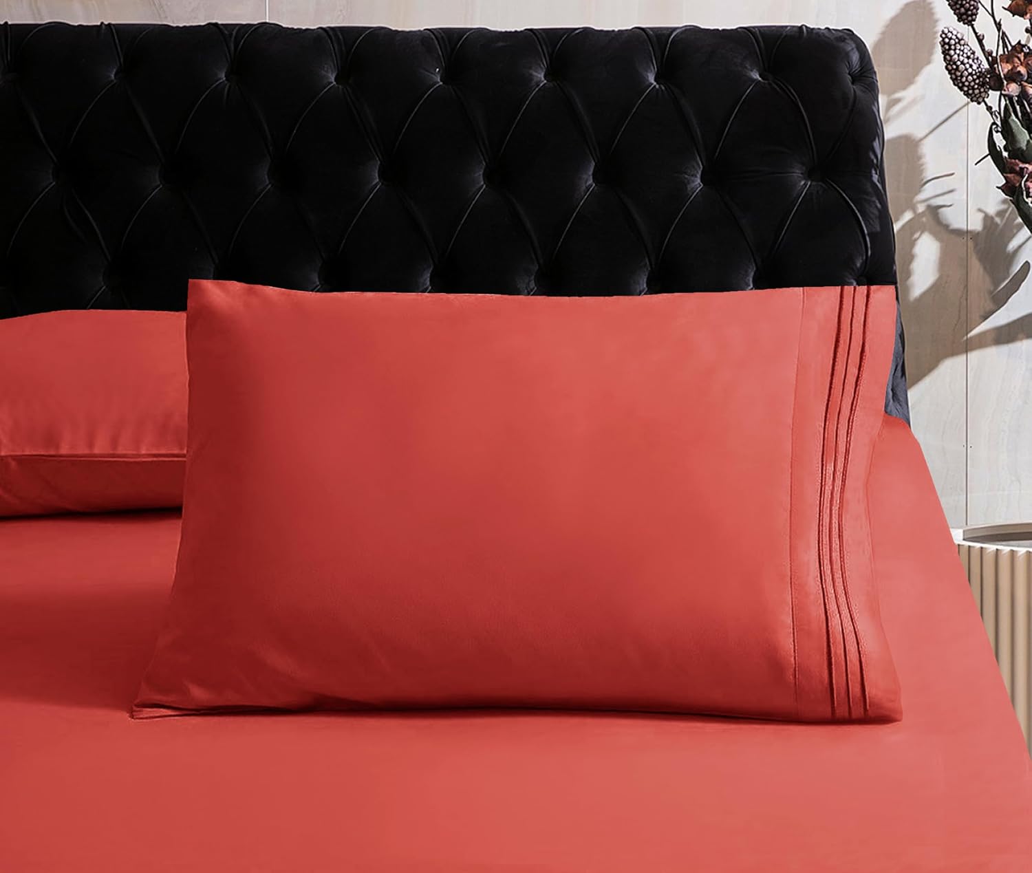 MocassiLuxuryBedding Mocassi Full Sheet Set - Luxury Hotel 1800 Premier Bedding Sheets & Pillowcases - Ultra Soft Breathable & Cooling Bed…