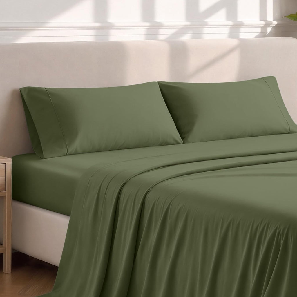 BareHome Bare Home Microfiber Pillow Cases - King Size Set of 2 - Cooling Pillowcases - Double Brushed - Cypress Pillowcases 2 Pack - Easy…
