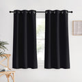 NICETOWN Black Curtains for Boys Room, Set of 2, W34 x L60, Blackout Thermal Insulated Window Treatment Solid Grommet Room Darkening for…