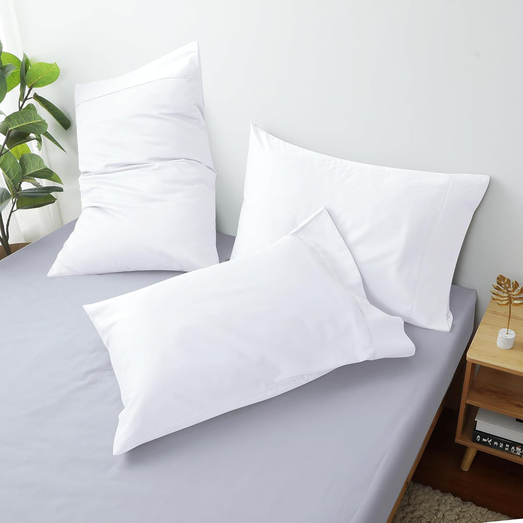 ShunjieHome 100% Egyptian Cotton Pillow Cases Set of 2, King Size 400 Thread Count Cooling Pillowcases, Soft and Breathable Pillow Covers wit…