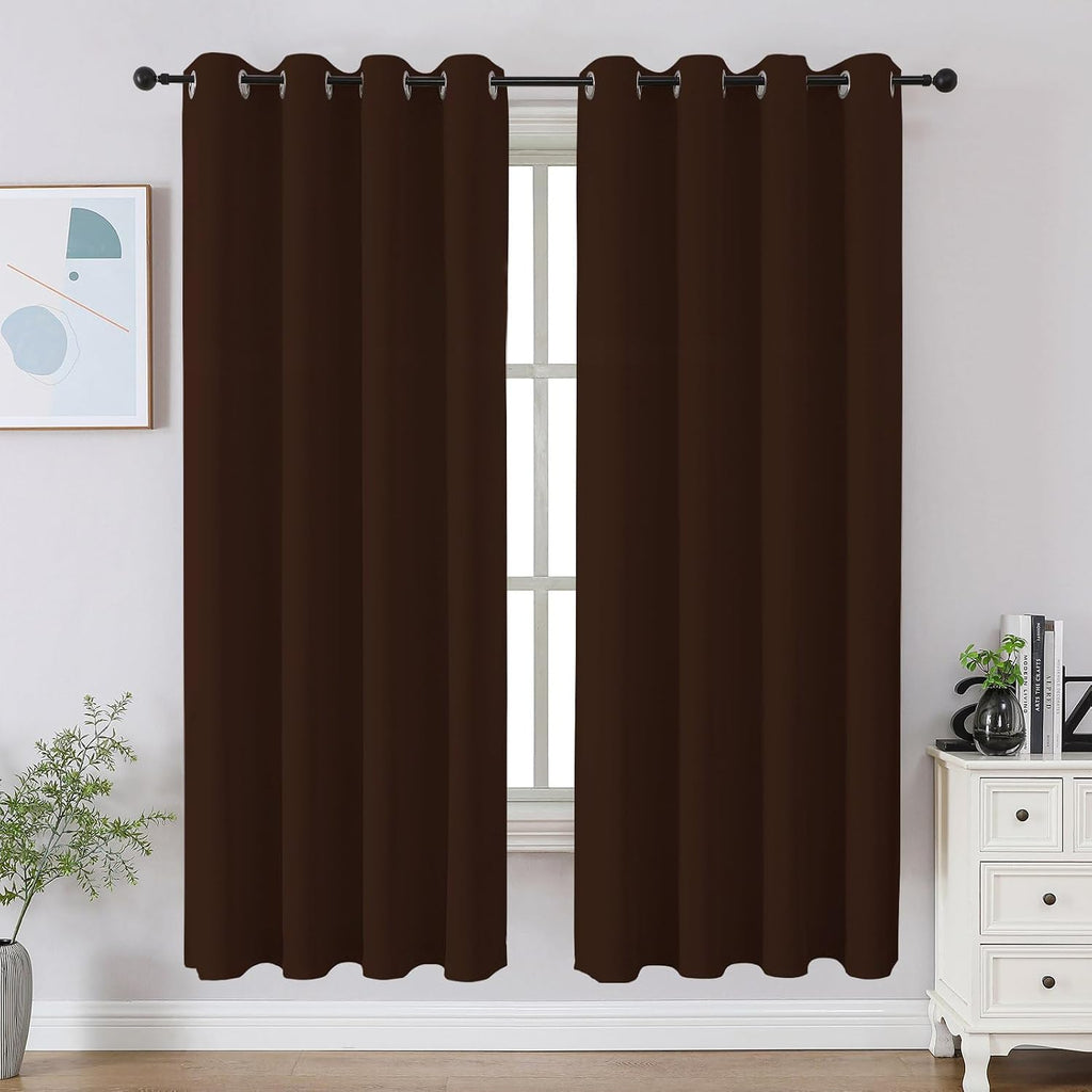 CUCRAF Blackout Curtains 63 inch Length 2 Panels Set, Room Darkening Drapes for Living Room Bedroom, Thermal Insulated Light Blocking…