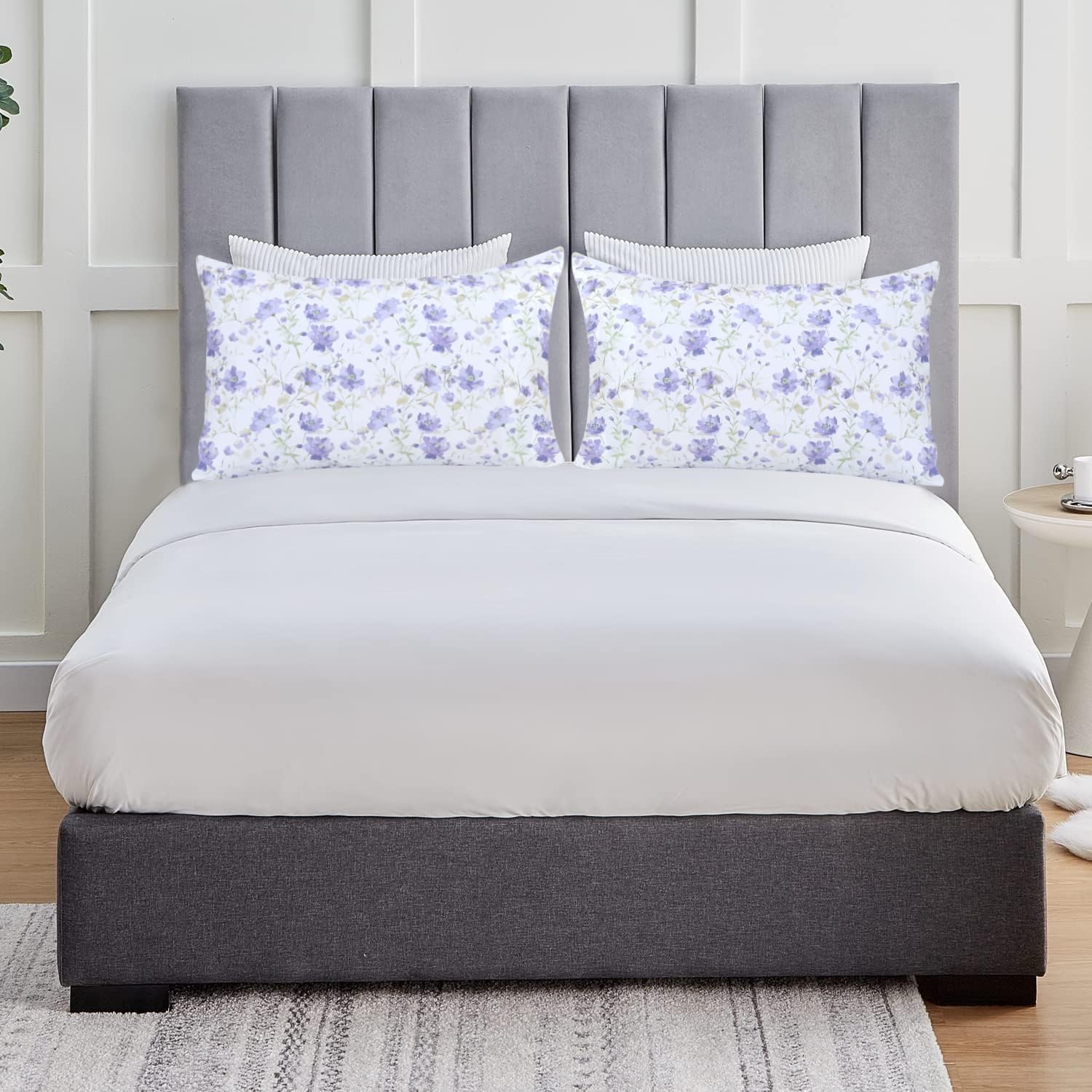 FEATHER & STITCH NEW YORK 100% Cotton 2 Piece King Pillow Cases, 300TC Ultra-Soft Pillowcases with Envelope Closure, Wrinkle- Fade- Stain…