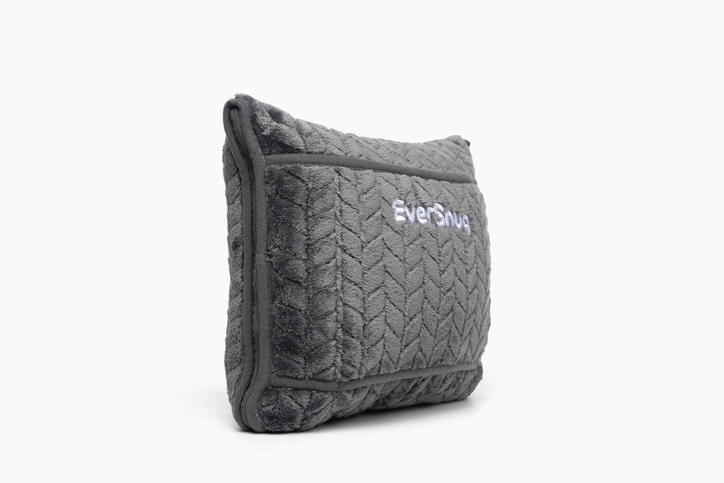 EverSnug Travel Blanket & Pillow 68x42 - Premium Ultra-Soft Microfleece 2 in 1 Compact & Packable Flight Blanket with Soft Bag…