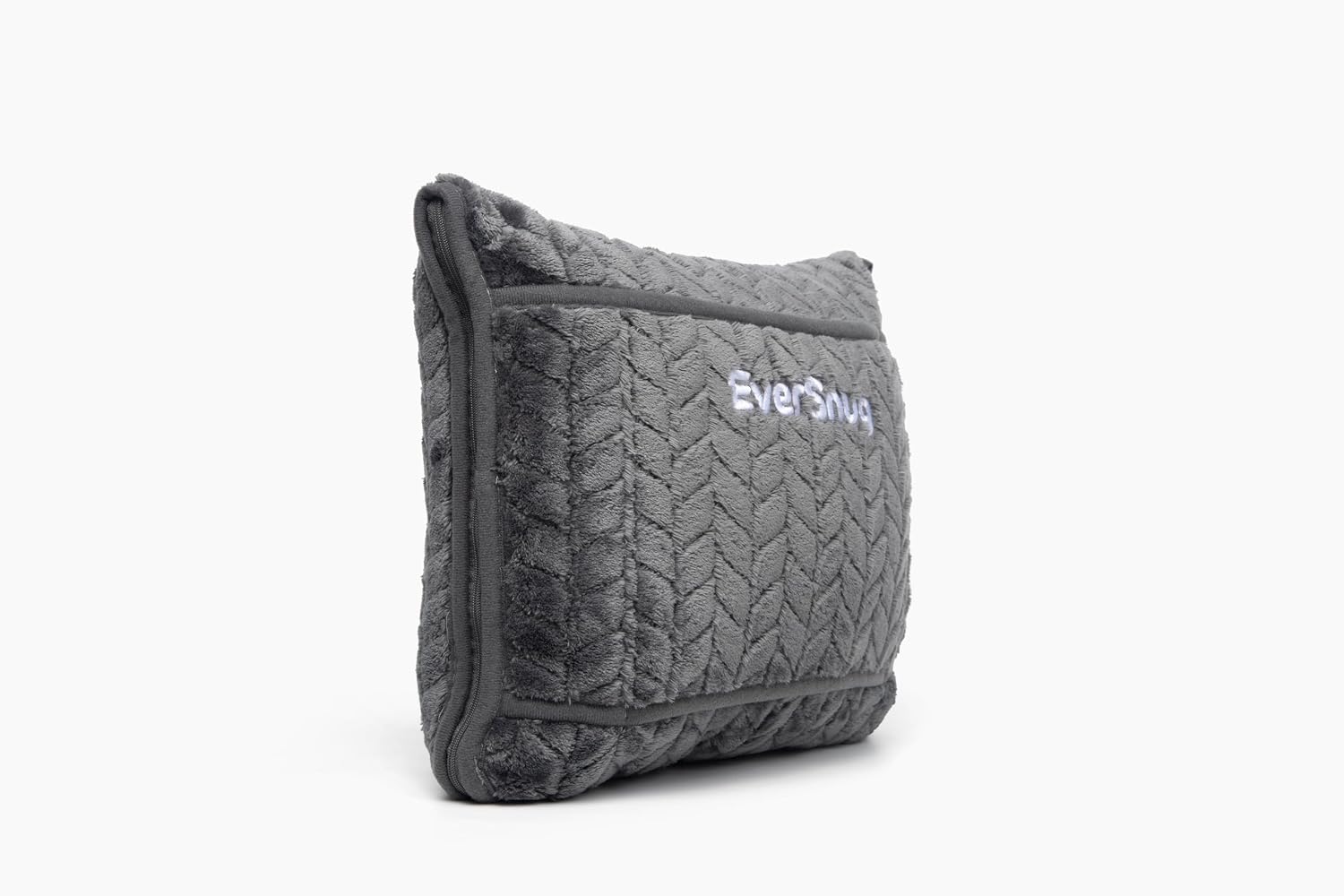 EverSnug Travel Blanket & Pillow 68x42 - Premium Ultra-Soft Microfleece 2 in 1 Compact & Packable Flight Blanket with Soft Bag…