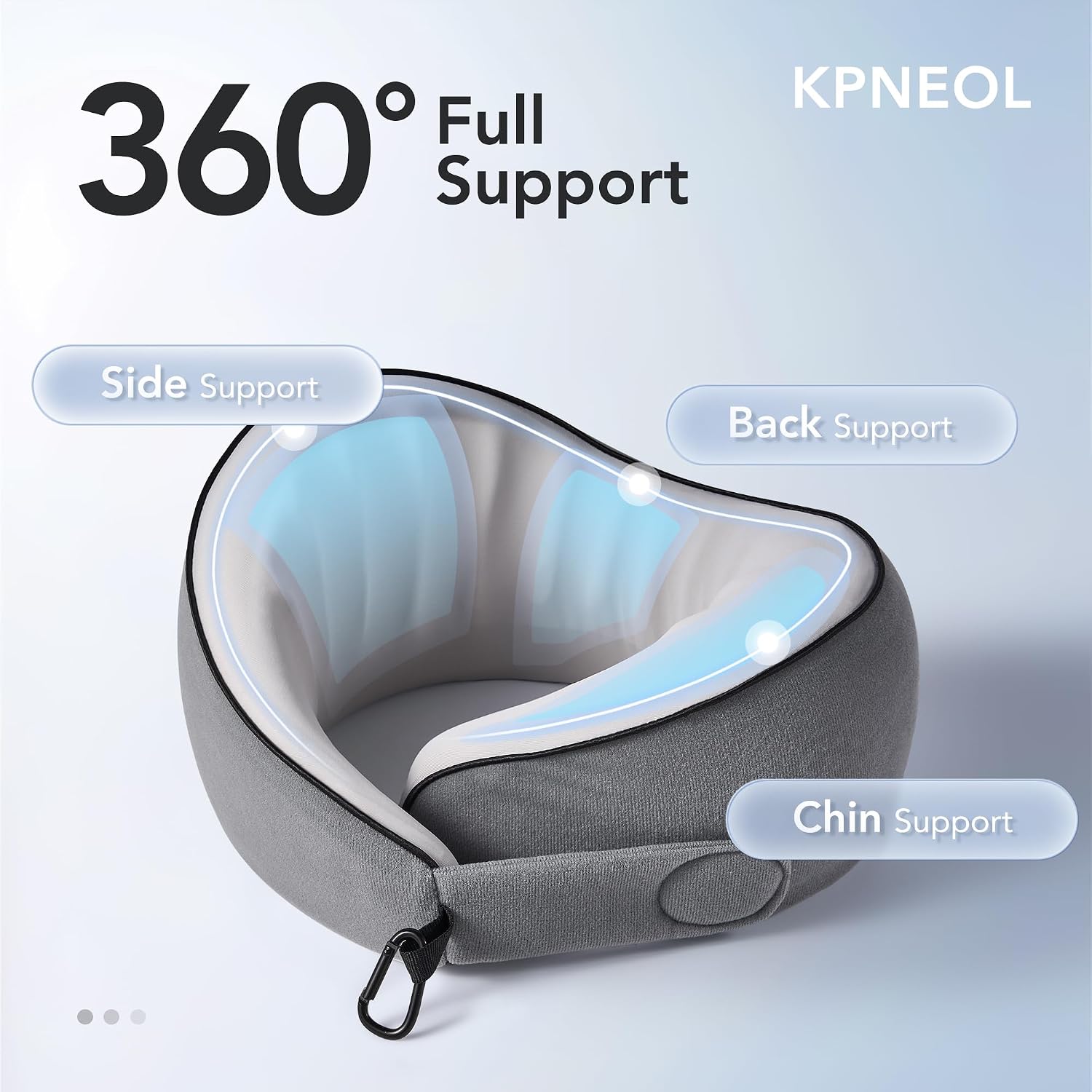 KPNEOL Travel Pillow, 100% Pure Memory Foam Travel Neck Pillow Airplane Neck Support Ergonomic Design for Traveling Suitable for…
