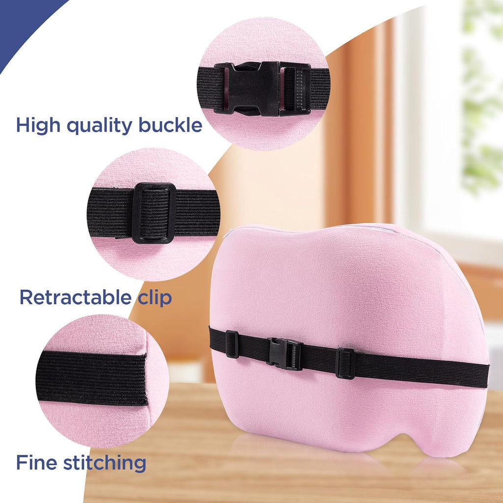 Bymecost Lumbar Support Pillow for Office Chair, Car Lumbar Pillow Lower Back, Memory Foam Back Cushion with Adjustable Straps, Ergonomic…