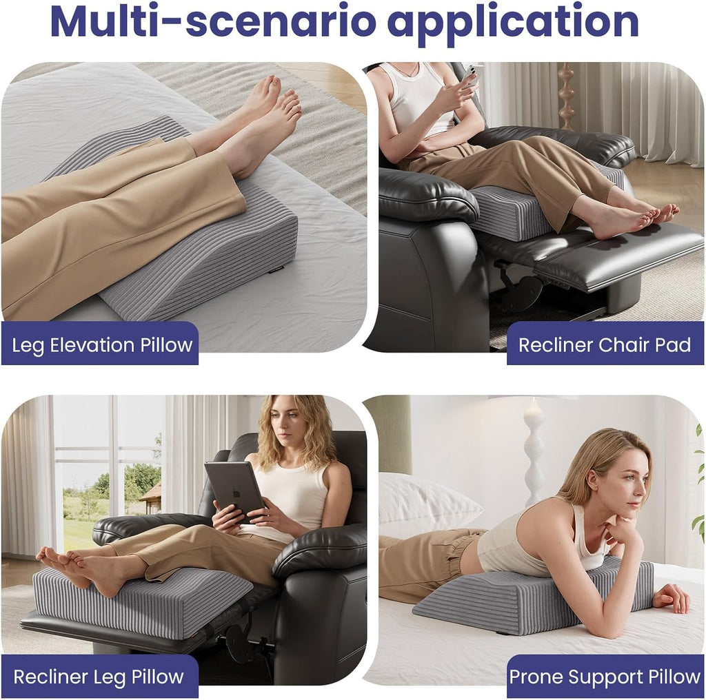idee-home Recliner Leg Rest Cushion, Recliner Footrest Extender Pillow with Removable Corduroy Cover, Multi Purpose Ergonomic Foot Pillow…