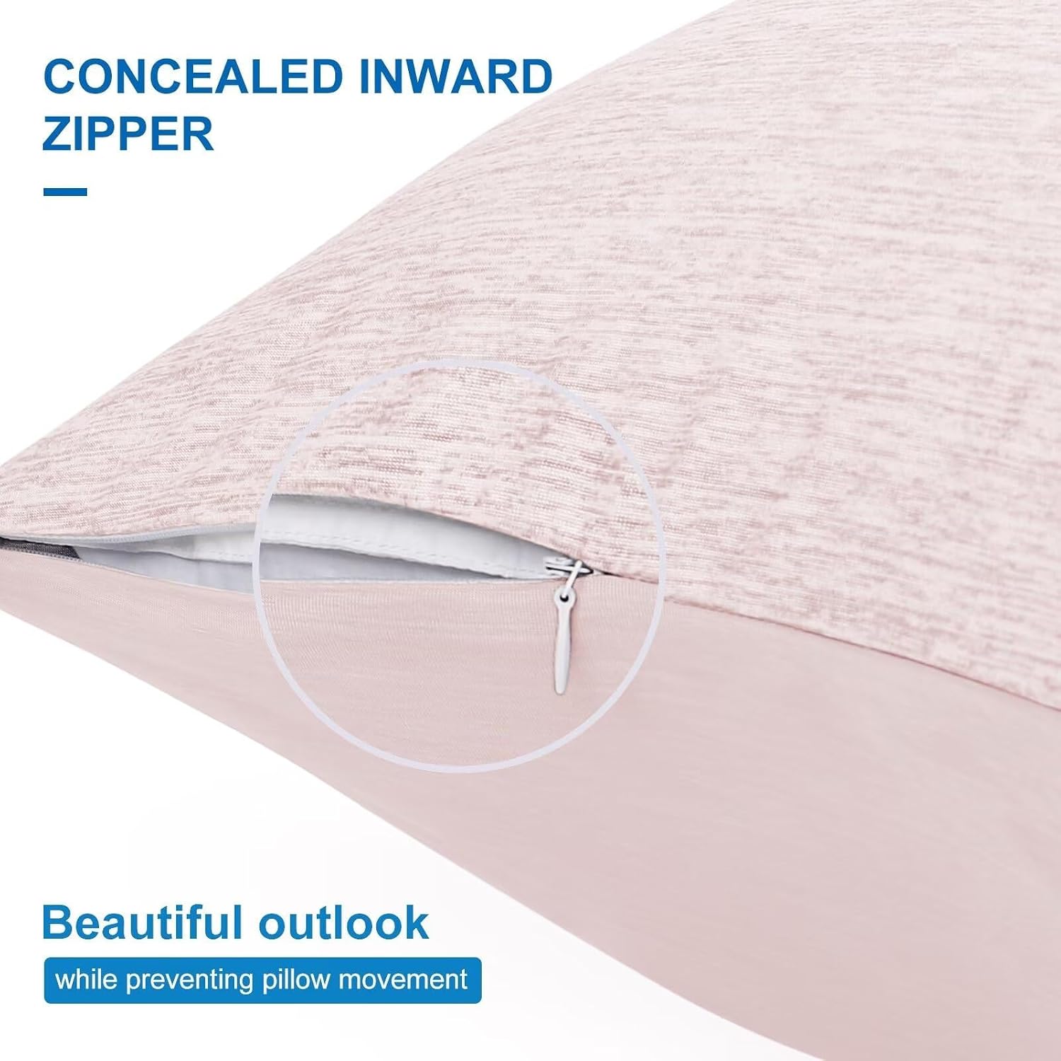 Homfine Cooling Pillowcase Body Size - Double Side Q-Max 0.439 Cooling Fiber for Pillow Protector, Breathable Long Cold Pillow Cover for Ho…