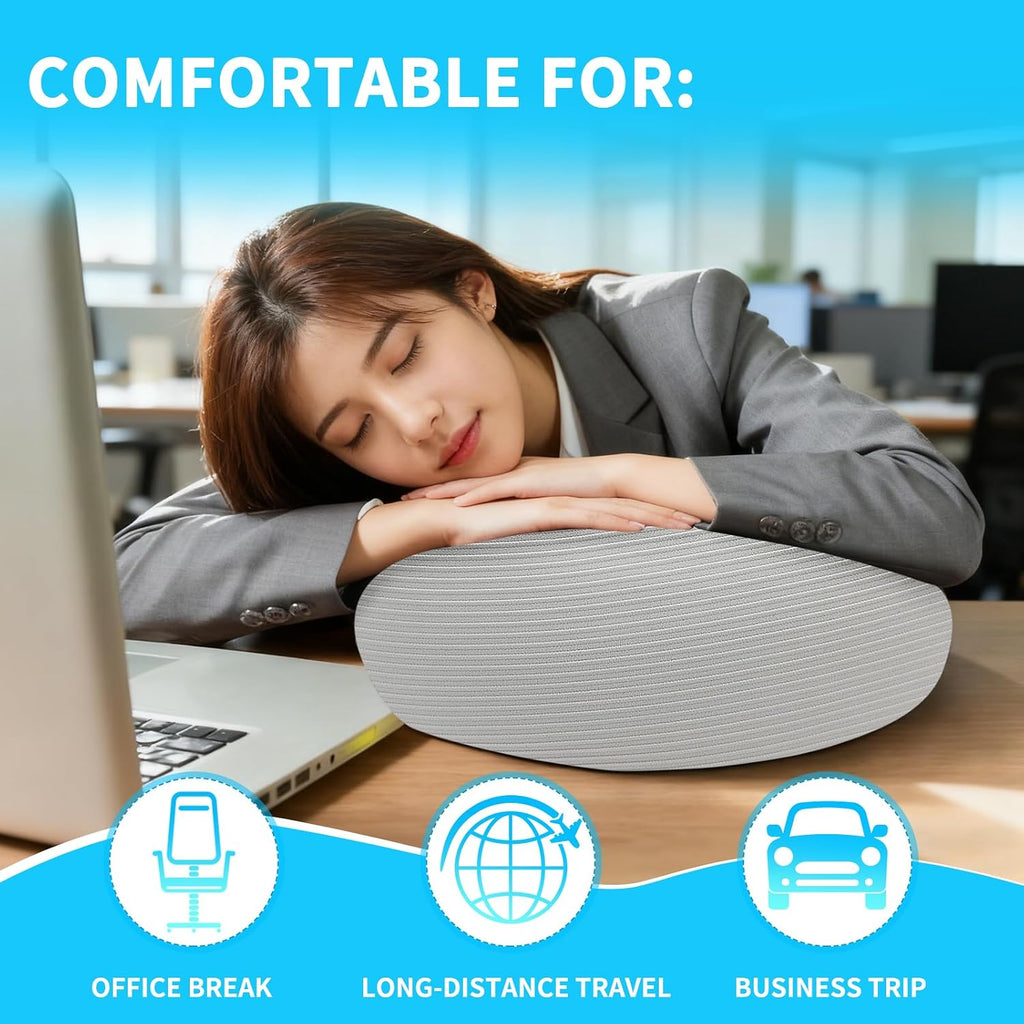 StayCoolThisSummer Travel Pillow for Airplane - 360°Support Ergonomic Raised-Edge Designed, 100% Memory Foam Neck Pillow - for Traveling &…