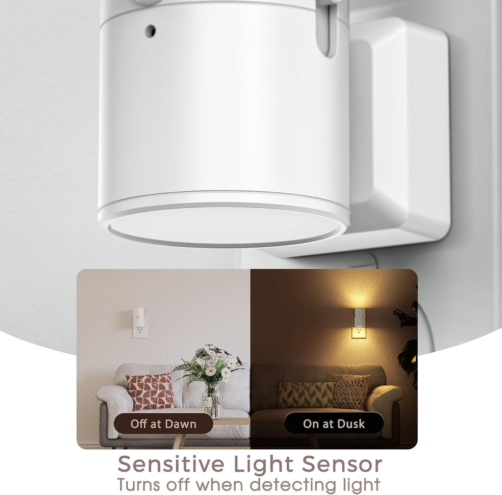 WelcometoBriigniteenjoyyourtimehere Briignite Motion Sensor Night Light, Motion Activated Plug in Night Lights, 0-100LM Dimmable Soft White…