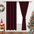 Jiuzhen Blackout Curtains for Bedroom– Thermal Insulated, Noise Reducing Room Darkening Privacy Drapes for Living Room, Set of 2 Panels with…