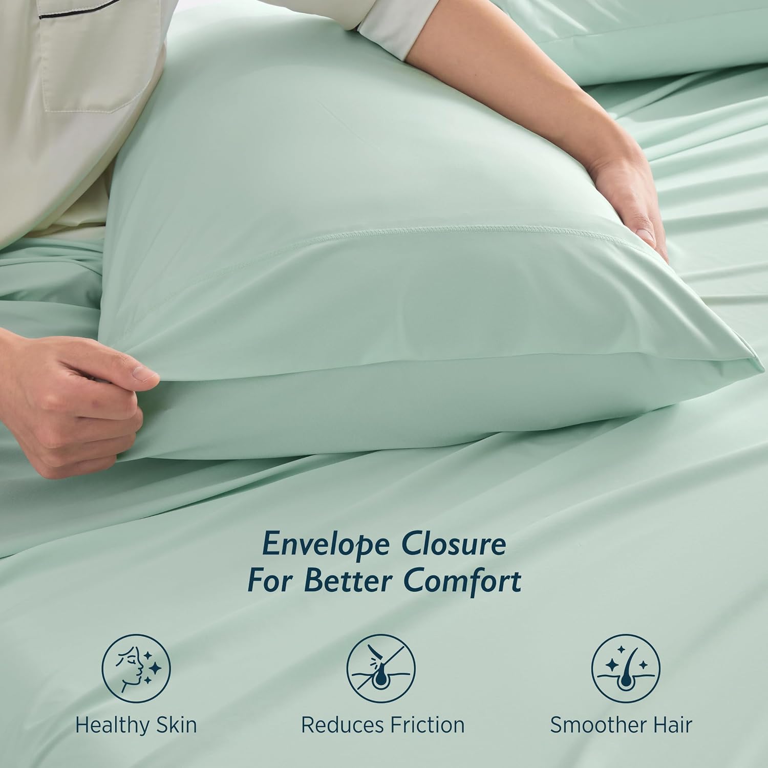 Breescape Cooling Pillow Cases King Size - BlendTekTM Dry & Cool Technology for Hot Sleepers and Night Sweats, Ultra Soft & Smooth Pillowcas…