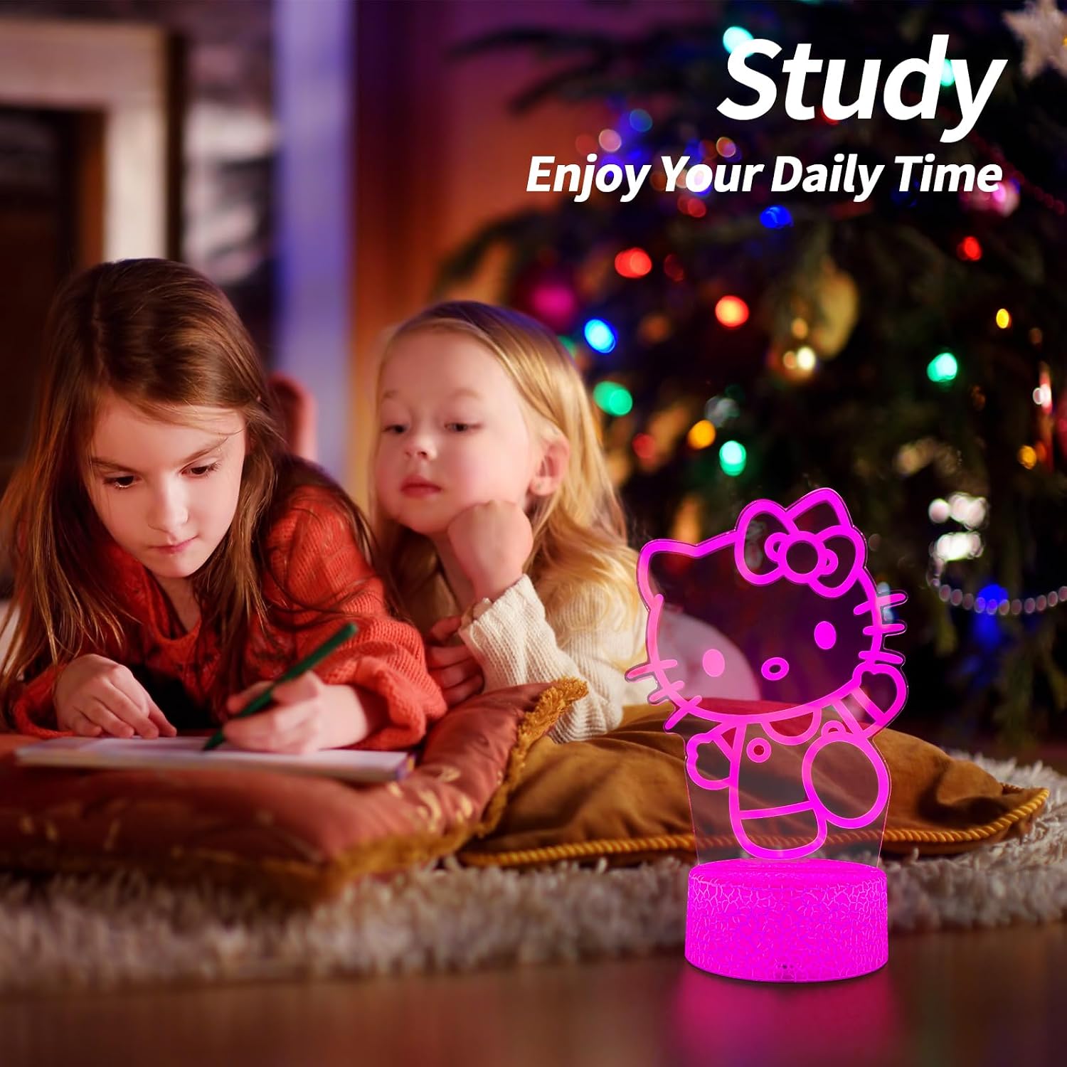 Aihying Cat Night Light Cute Night Light - Anime Charater 16 Color Change Decor Kitty Lamp with Remote, Dim, Timer, Kids Gifts for Christmas…