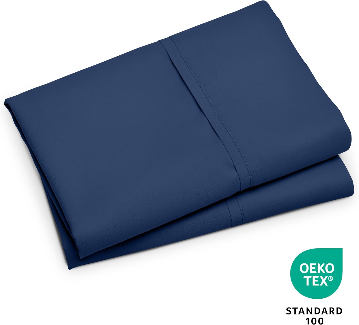 BareHome Bare Home Microfiber Pillow Cases - Standard/Queen Size Set of 2 - Cooling Pillowcases - Double Brushed - Dark Blue Pillowcases 2…