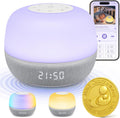 2025 Mom's Choice Awards | Sound Machine Baby White Noise Machine with Sunrise Alarm Clock & App Control – 360° RGB Night Light, Sleep…