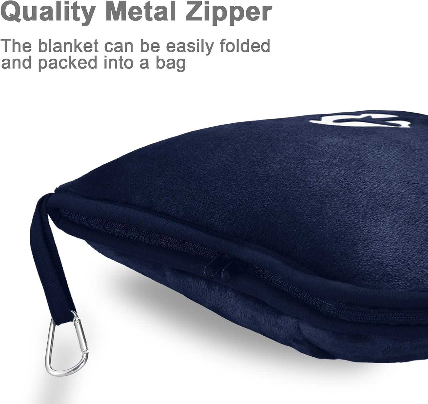 JungleStar Travel Blanket and Pillow Compact, Soft 2 in 1 Airplane Blanket with Soft Bag Pillowcase, Hand Luggage Sleeve and Backpack Clip (…