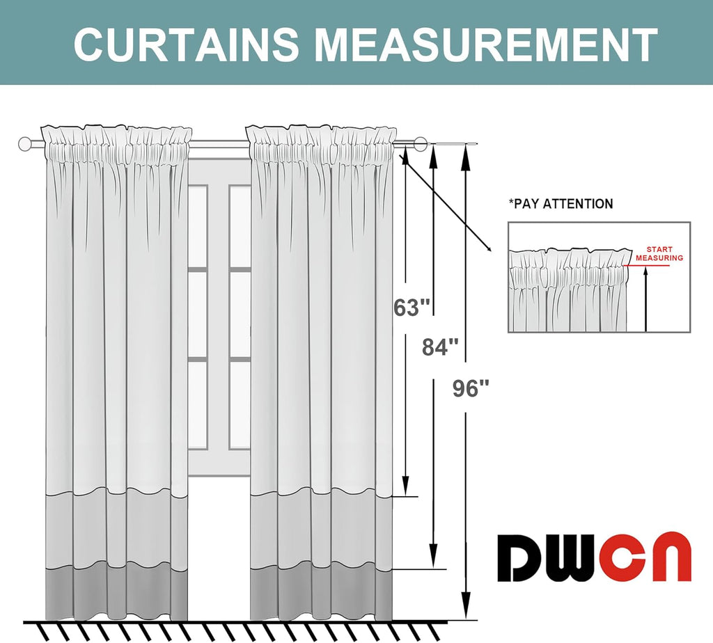 Dwcn Christmas Blackout Curtains Room Darkening Thermal Insulated Bedroom Curtains Window Curtain Panels, 38 x 84 inches Long, Set of 2 Bur…
