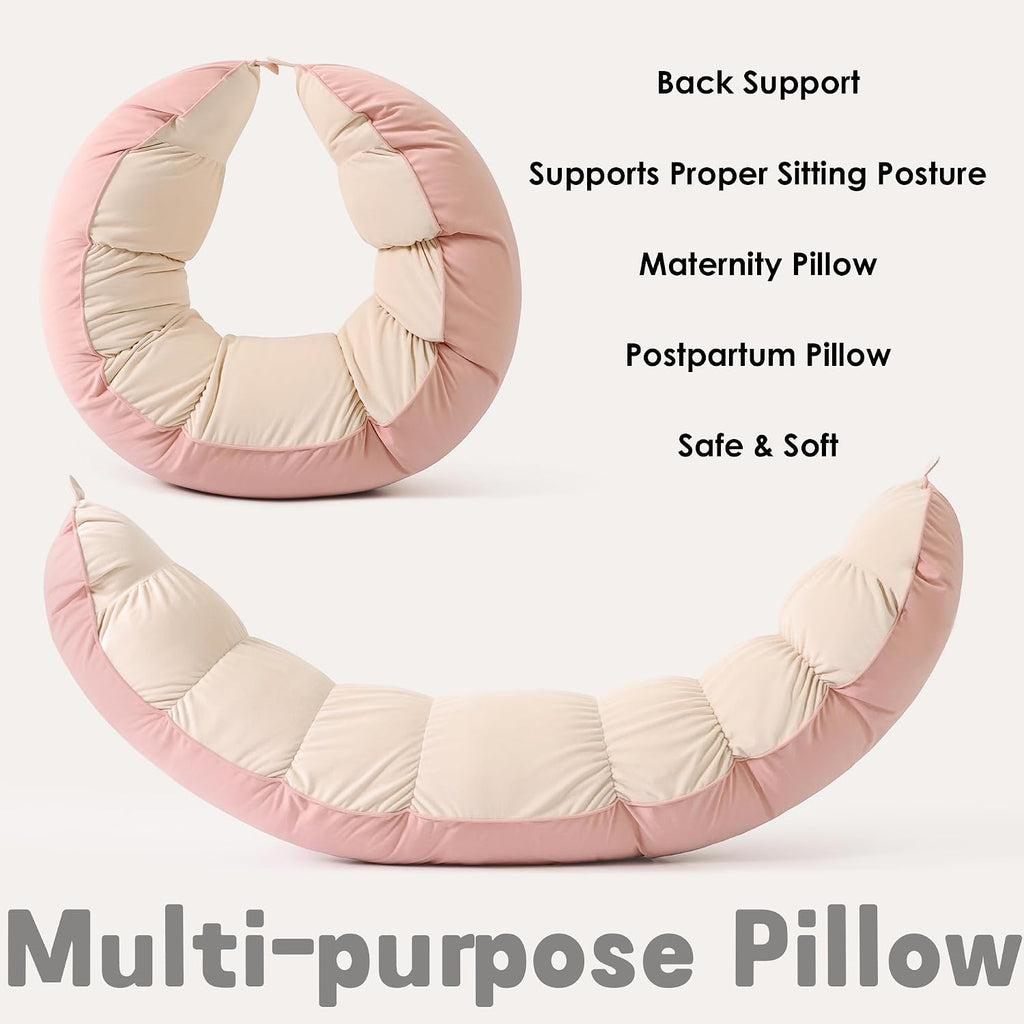 Peallow(Pat. Pend) – Long Round Body Pillow for Adults, Bolster Pillow for Sleeping, Soft and Supportive Pillow for Sleeping & Lumbar…