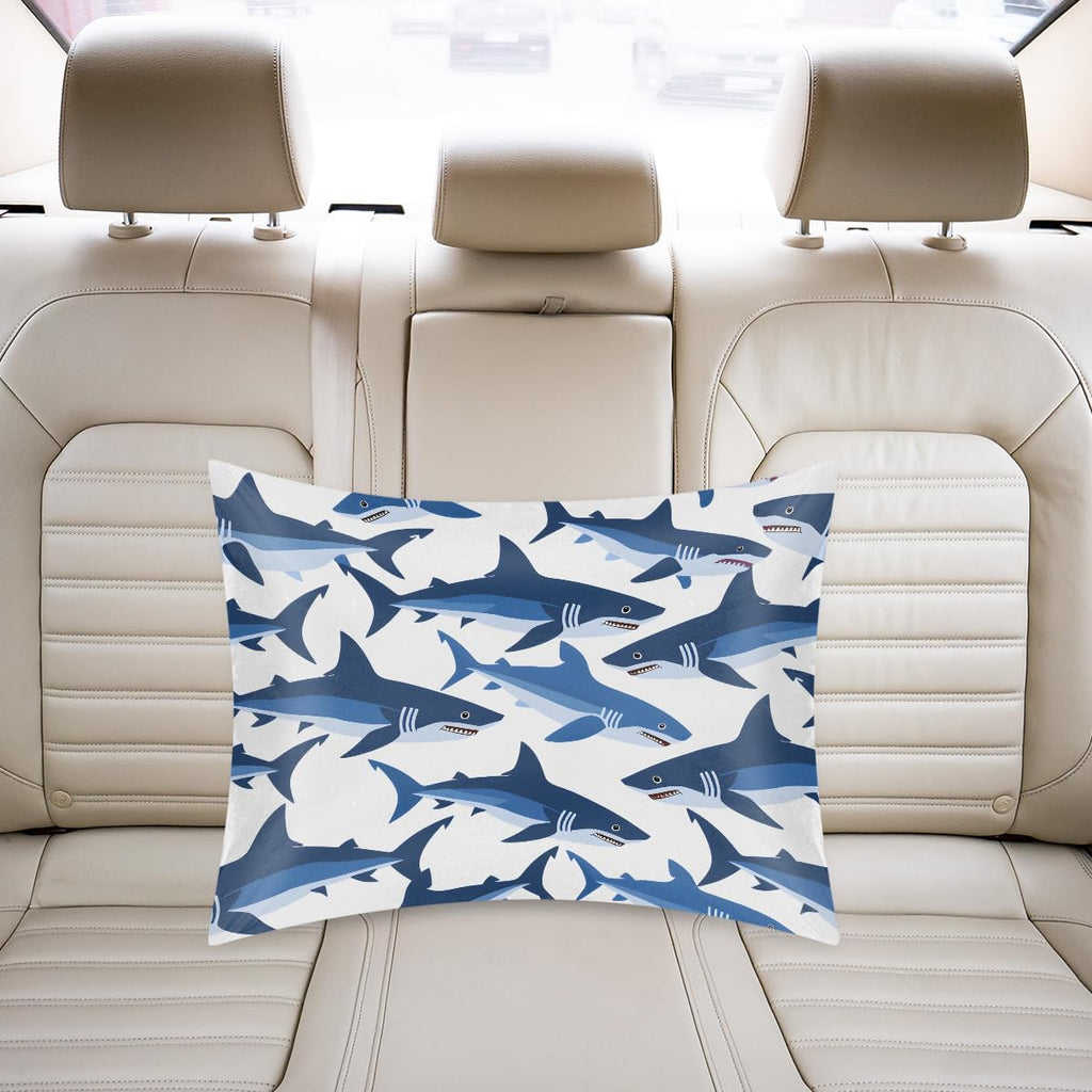 Shark Blue Animal Satin Silk Pillowcase for Hair and Skin Pillow Cases Standard Size Soft Silk Pillow Case with Envelope Closure Print…