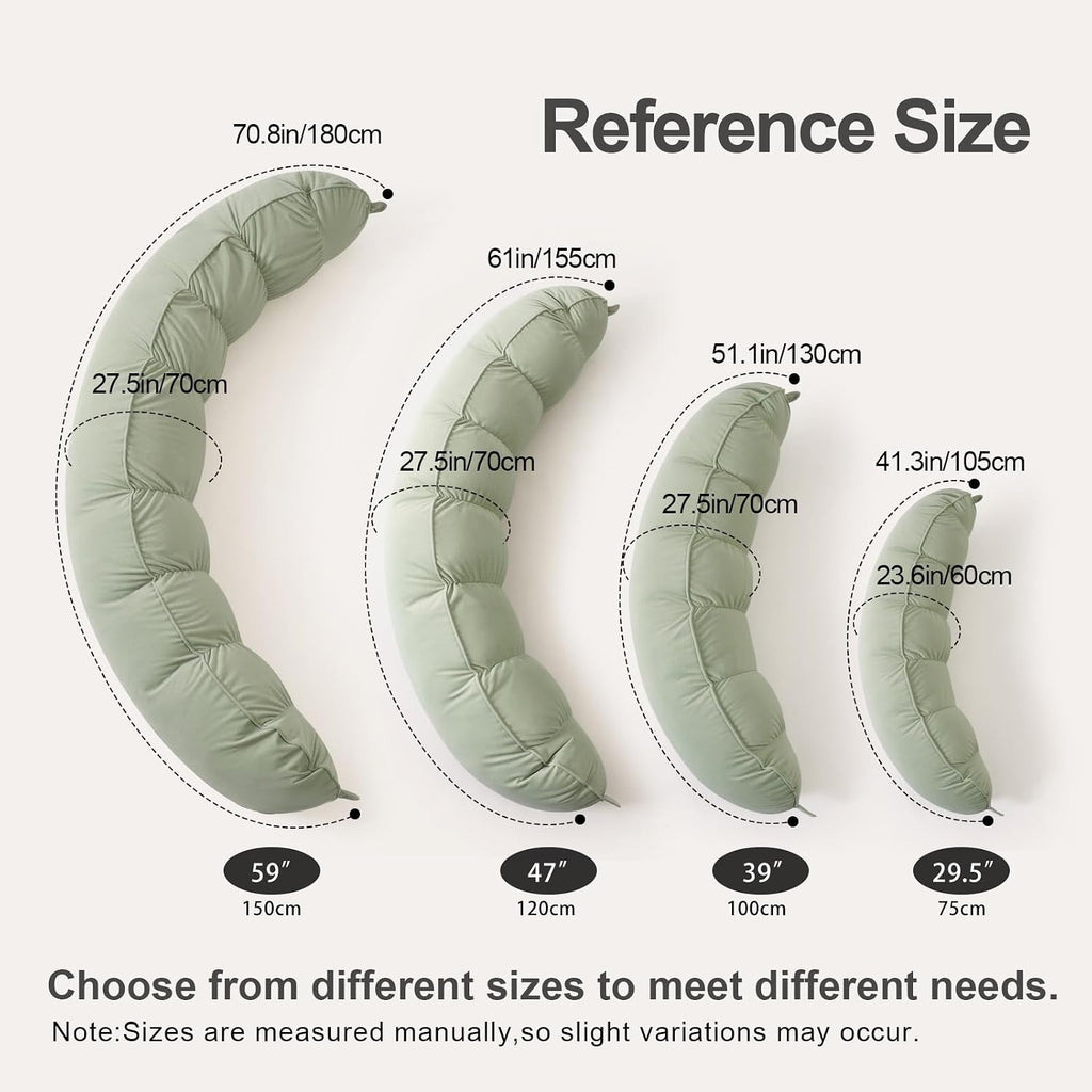 Peallow(Pat. Pend) – Long Round Body Pillow for Adults, Bolster Pillow for Sleeping, Soft and Supportive Pillow for Sleeping & Lumbar…