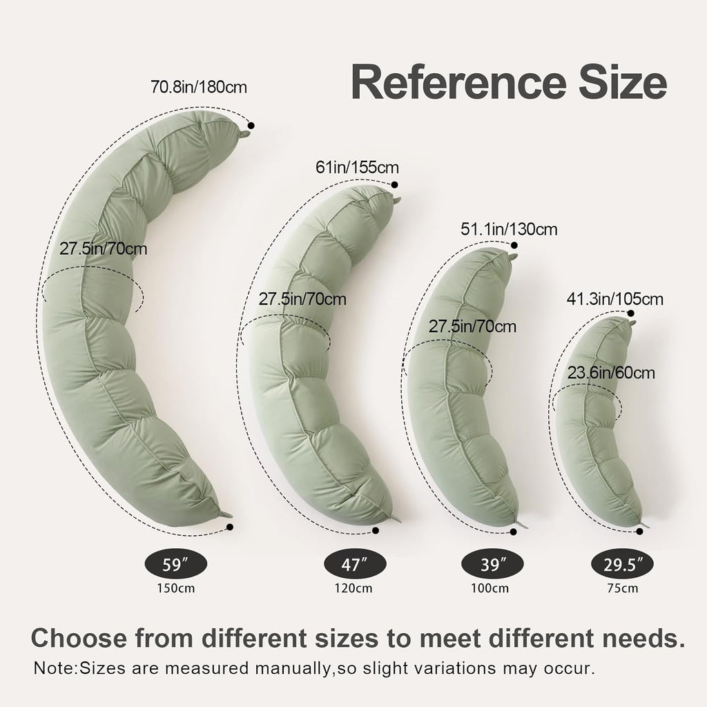 Peallow(Pat. Pend) – Long Round Body Pillow for Adults, Bolster Pillow for Sleeping, Soft and Supportive Pillow for Sleeping & Lumbar…