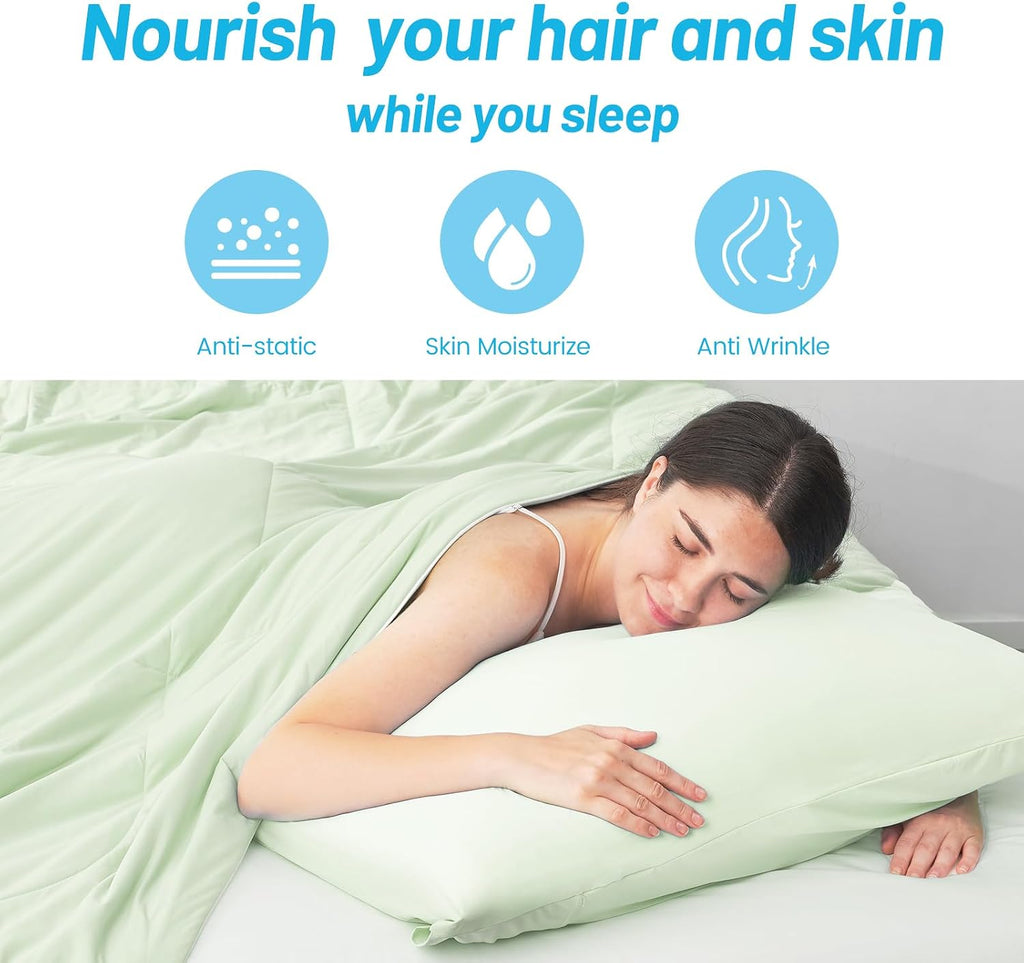CozyBliss Cozy Bliss 2pcs Cooling Pillow Cases Set for Hot Sleepers & Night Sweats, Q-Max 0.5 Silky Wrinkle-Free Pillow Covers with Envelop…