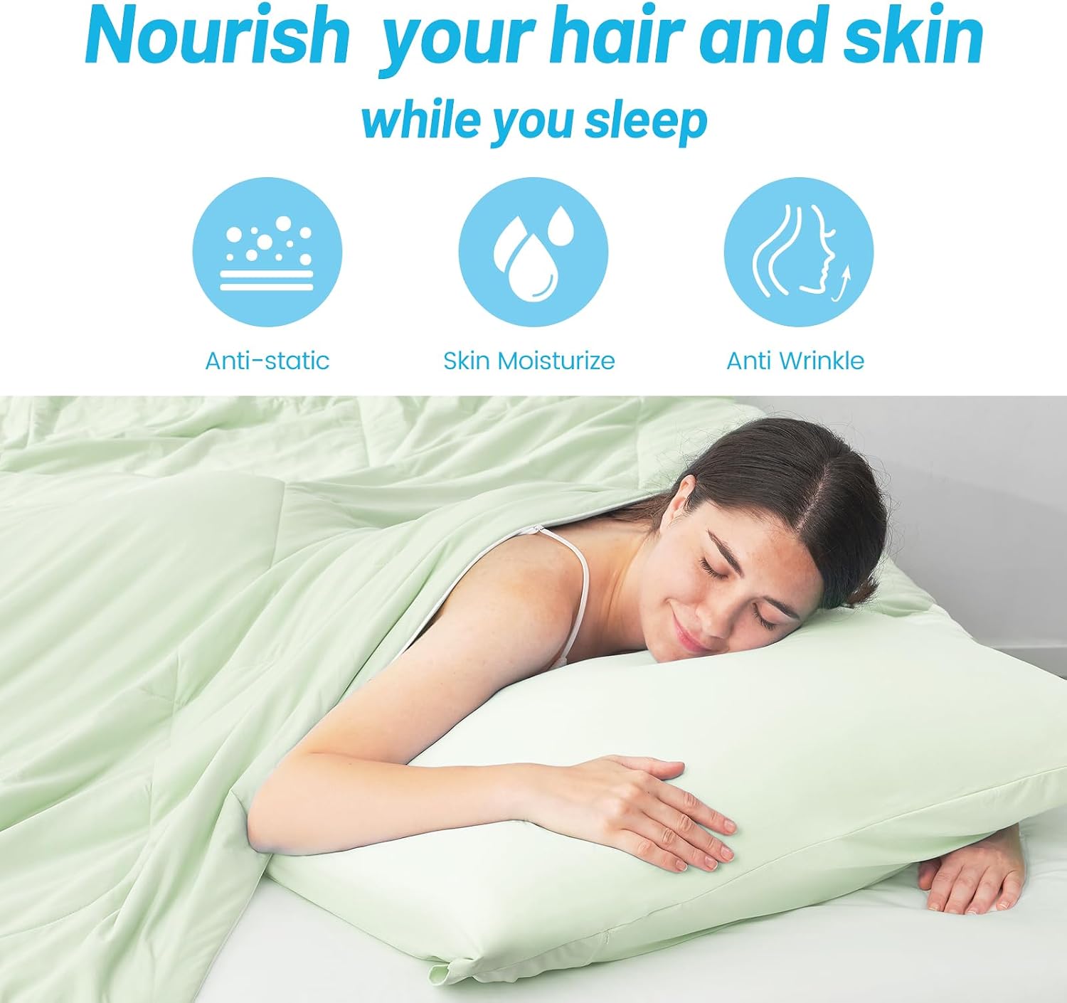 CozyBliss Cozy Bliss 2pcs Cooling Pillow Cases Set for Hot Sleepers & Night Sweats, Q-Max 0.5 Silky Wrinkle-Free Pillow Covers with Envelop…