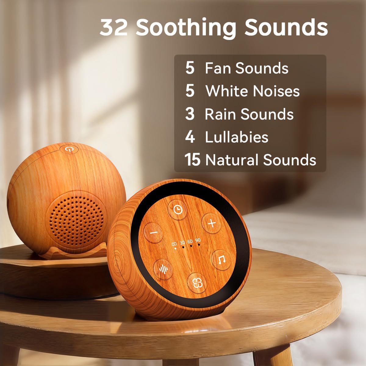 Portable Sound Machine Mini White Noise Machine for Baby Kids Adult with 32 Soothing Sounds 32 Volume Levels Sleep Brown Noise Machine…