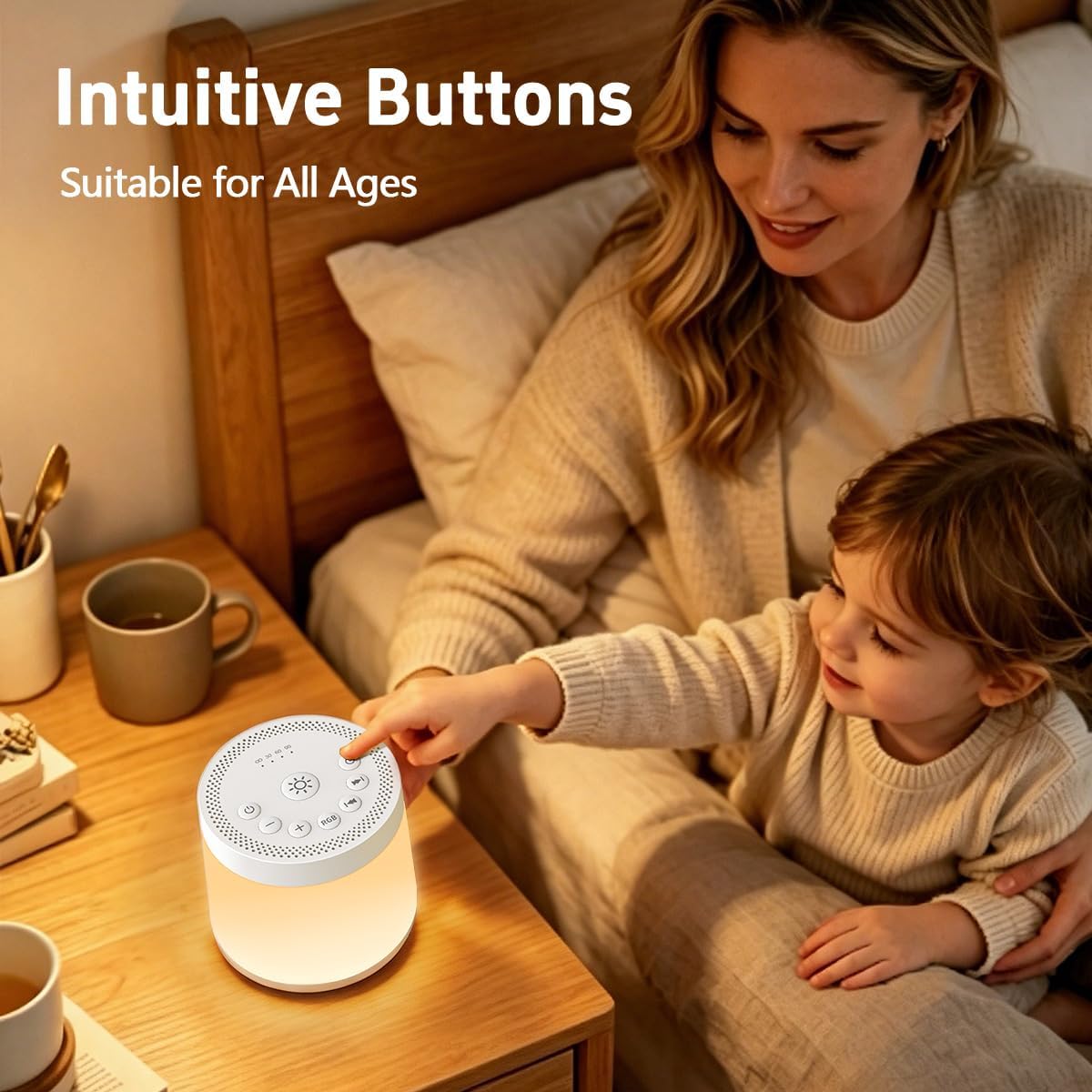 Baby Sleep Night Light Sound Machine Battery Nursery Night Lamp 12 Colors 30 Soothing Sounds for Newborn Toddler Kids Adults White Noise…