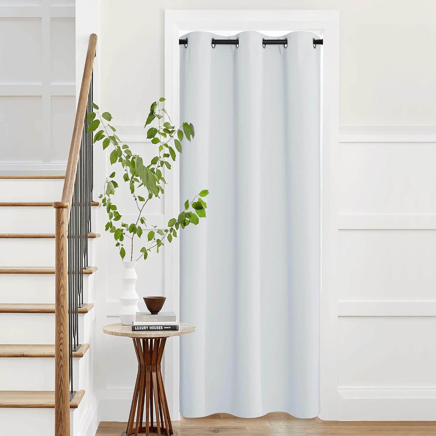 Nicetown Door Curtains for Doorway, Thermal Insulated Privacy Room Darkening Slide Room Divider Curtain for French Door, Grommet Top, 42" W…