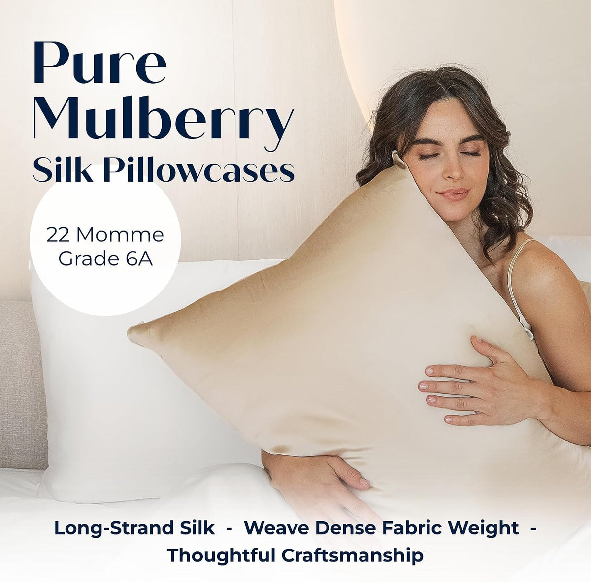 Mulberry Silk Pillowcase – Pure Silk Pillow Cover for Healthier Hair & Smoother Skin – Soft, Breathable and Temperature-Regulating…