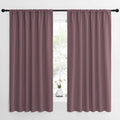 NICETOWN Blackout Curtains for Bedroom, Home Decorations Thermal Insulated Solid Rod Pocket Blackout Drapes for Cafe (Dry Rose, One Pair…