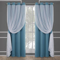 TOWN & COUNTRY LUXE Talia Double Layer Indoor Curtains, Sheer and Room Darkening Blackout, Grommet Top, Energy Efficient, 2-Pack Set…