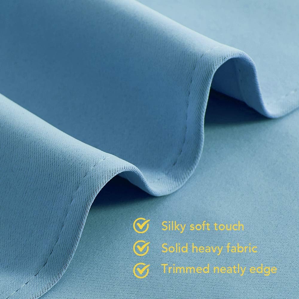 NICETOWN Thermal Insulated Curtains Blackout Draperies, Window Treatment Solid Grommet Room Darkening Drape Panels for Bedroom (Teal…