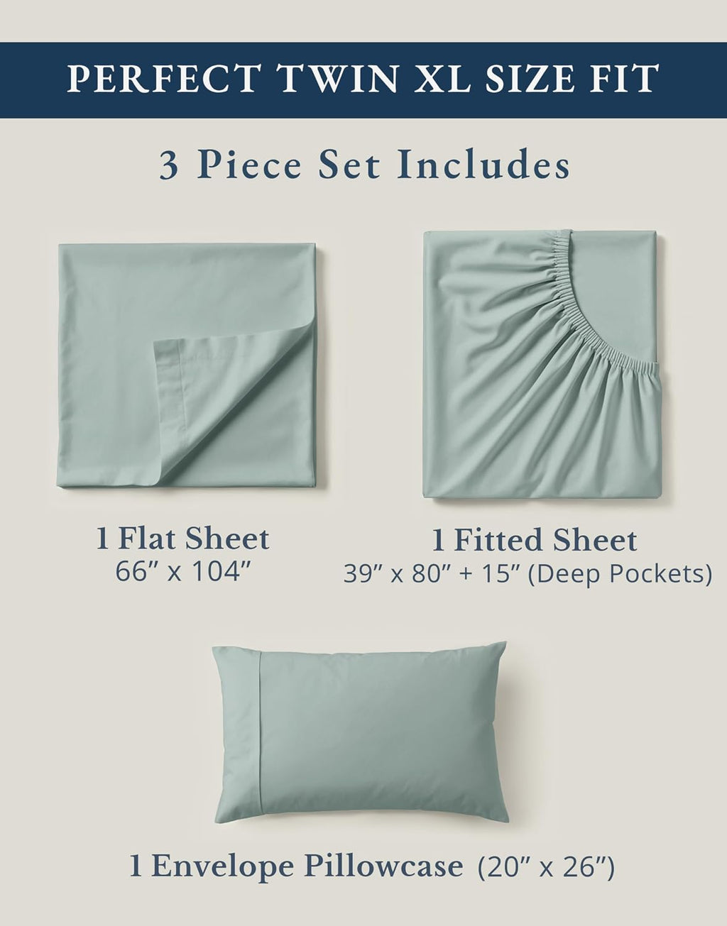 LaneLinen LANE LINEN 100% Organic Cotton Bed Sheets Extra Long Twin, Soft & Comfy Fully Elasticized Percale Perfect for Hospital Bed & Dorm…