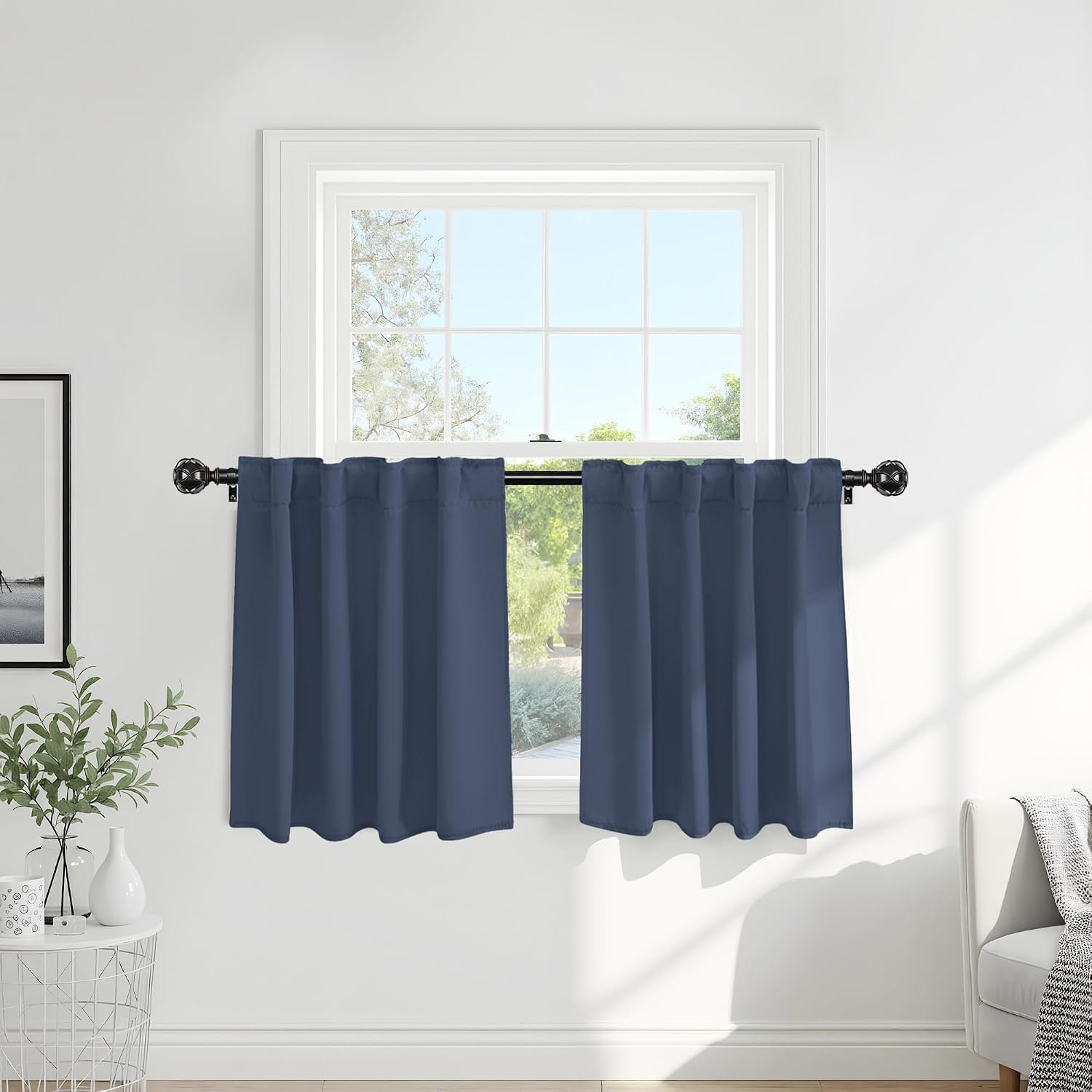 Ponydance PONY DANCE Short Curtains for Small Window - Light Filtering Tiers Thermal Drapes Room Darkening Energy Saving for Bathroom Kitch…