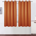 Lemomo Orange Blackout Curtains 66 x 63 Inch Length/Set of 2 Curtain Panels/Thermal Insulated Room Darkening Blackout Curtains for Bedroom…
