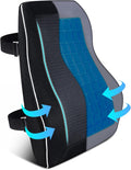 Niceedaybrand Gel Lumbar Support Pillow for Office Chair Car Gaming Chair Lower Back Back Support, Cooling Memory Foam Cushion for not stan…