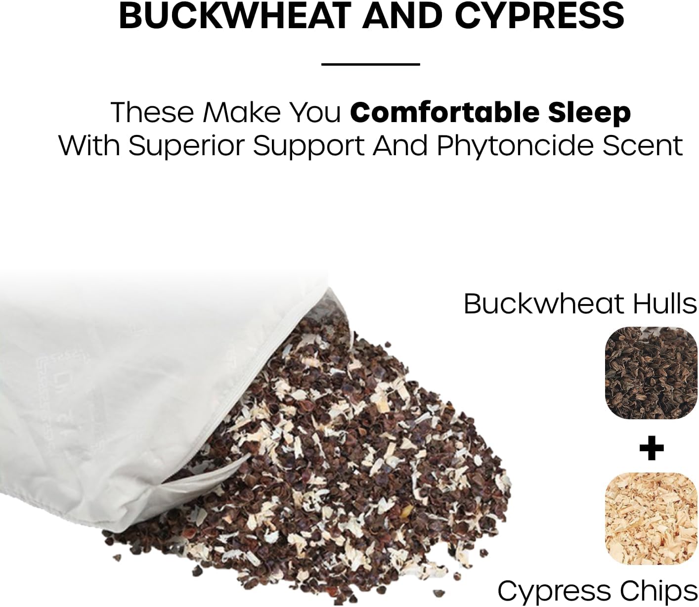 Kepitome 12-inch Korean Buckwheat Cervical Neck Roll — Compact Cypress-Filled Bolster Pillow for Targeted Neck Support (BTS Jungkook…