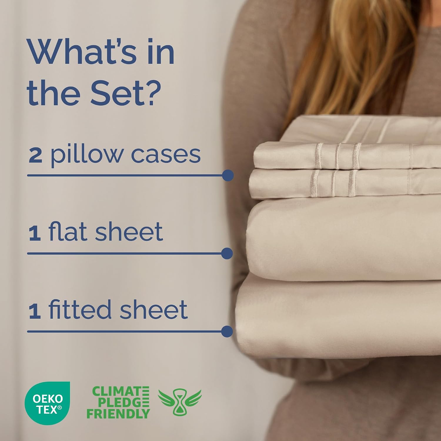 King Size 4 Piece Sheet Set - Comfy Breathable & Cooling Sheets - Hotel Luxury Bed Sheets for Women & Men - Deep Pockets, Easy-Fit, Extra…